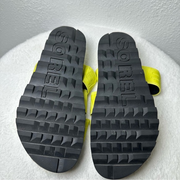 Sorel Green Sandal Woman's  Slip On Platform Adjustable Stretchy Straps  SZ 8 - Picture 8 of 13